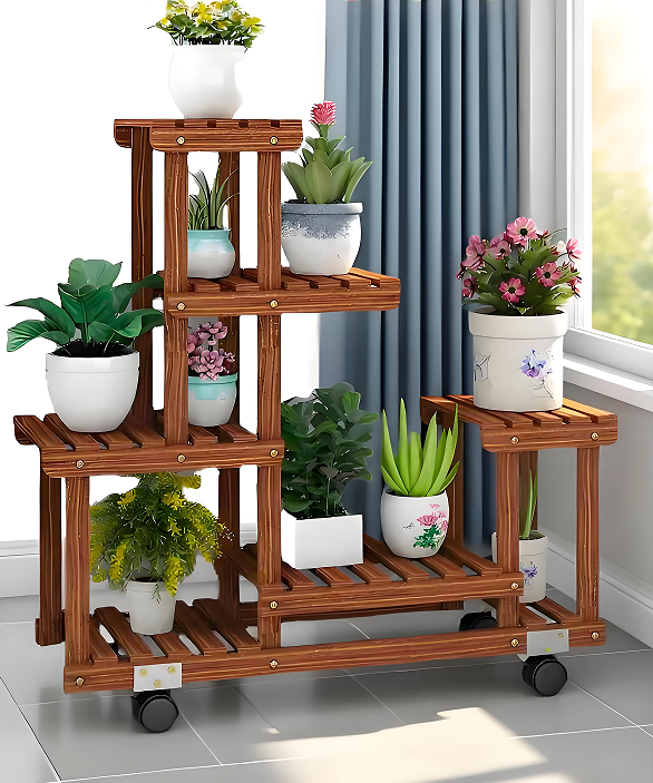 Wooden flower stand